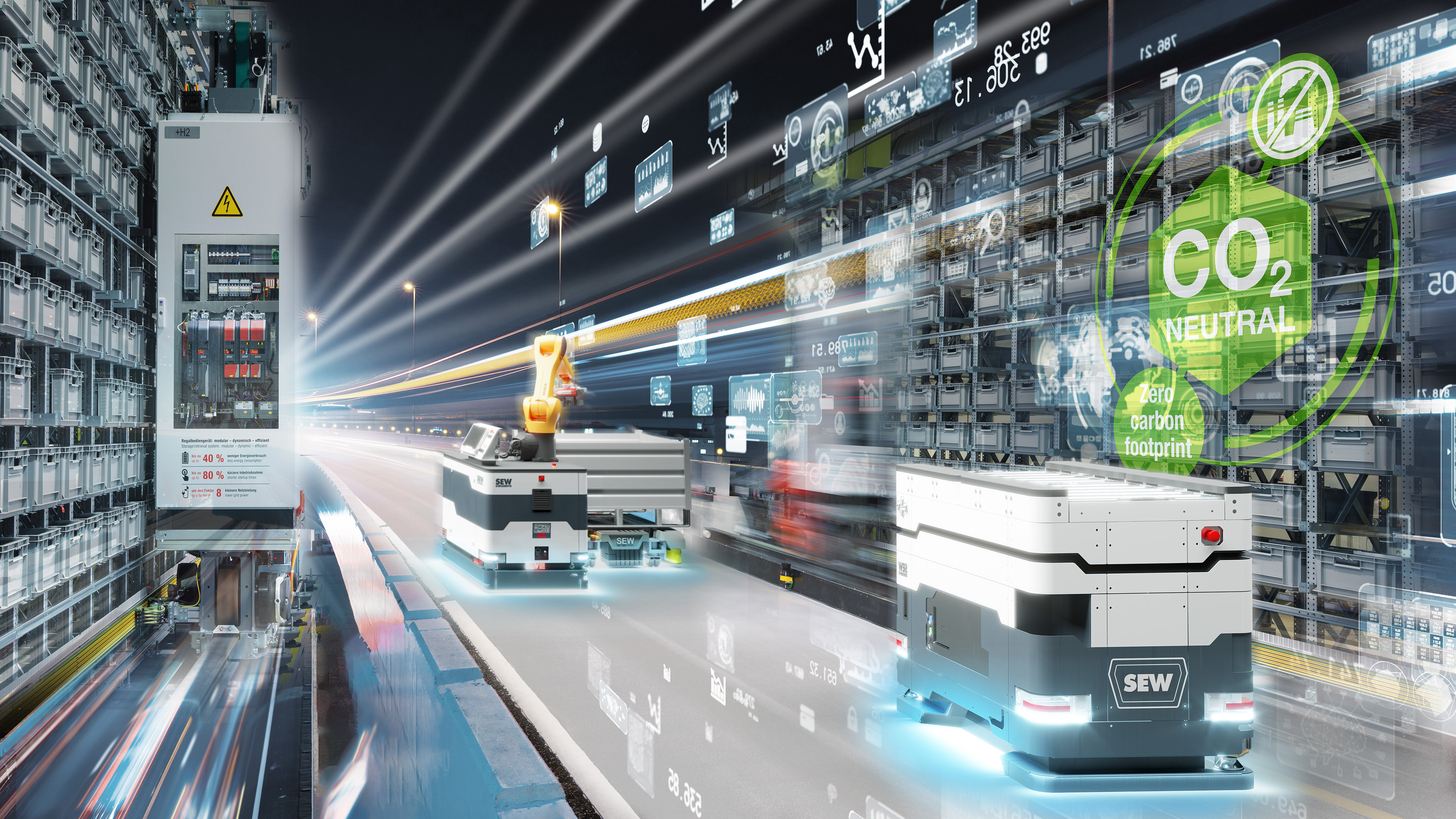 Industry 4.0 high-bay warehouse – automated guided vehicle systems in action