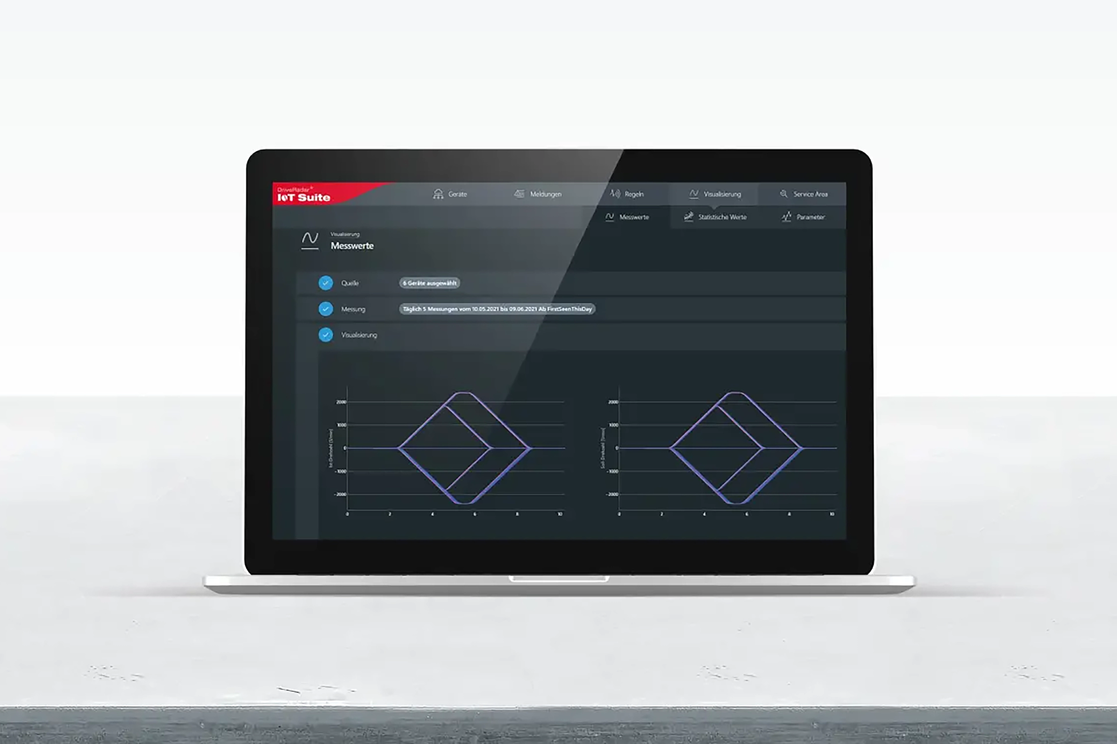 Screen with DriveRadar® DataCollector software interface