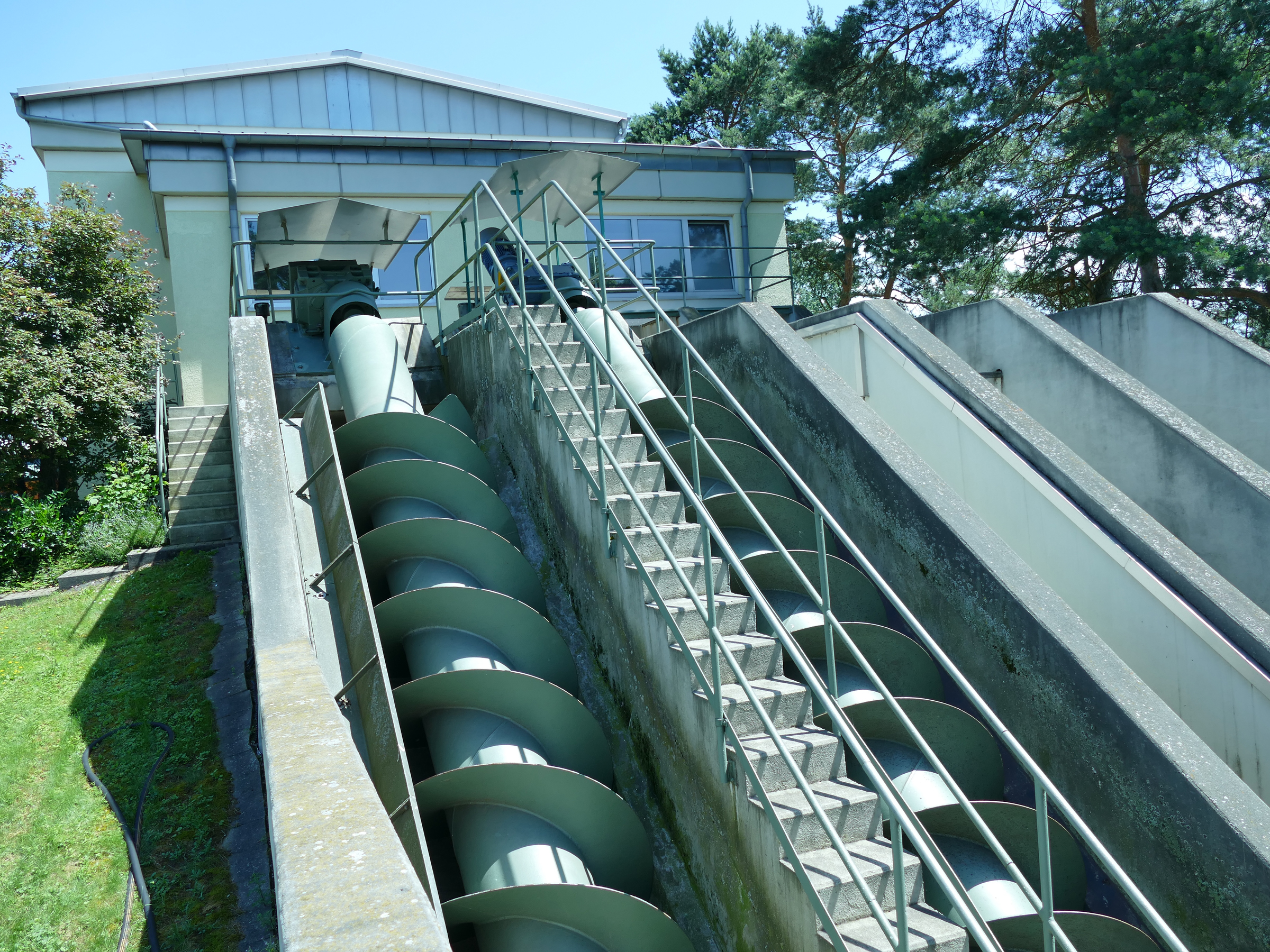 Schneckenpumpen der Kläranlage in Friesenheim