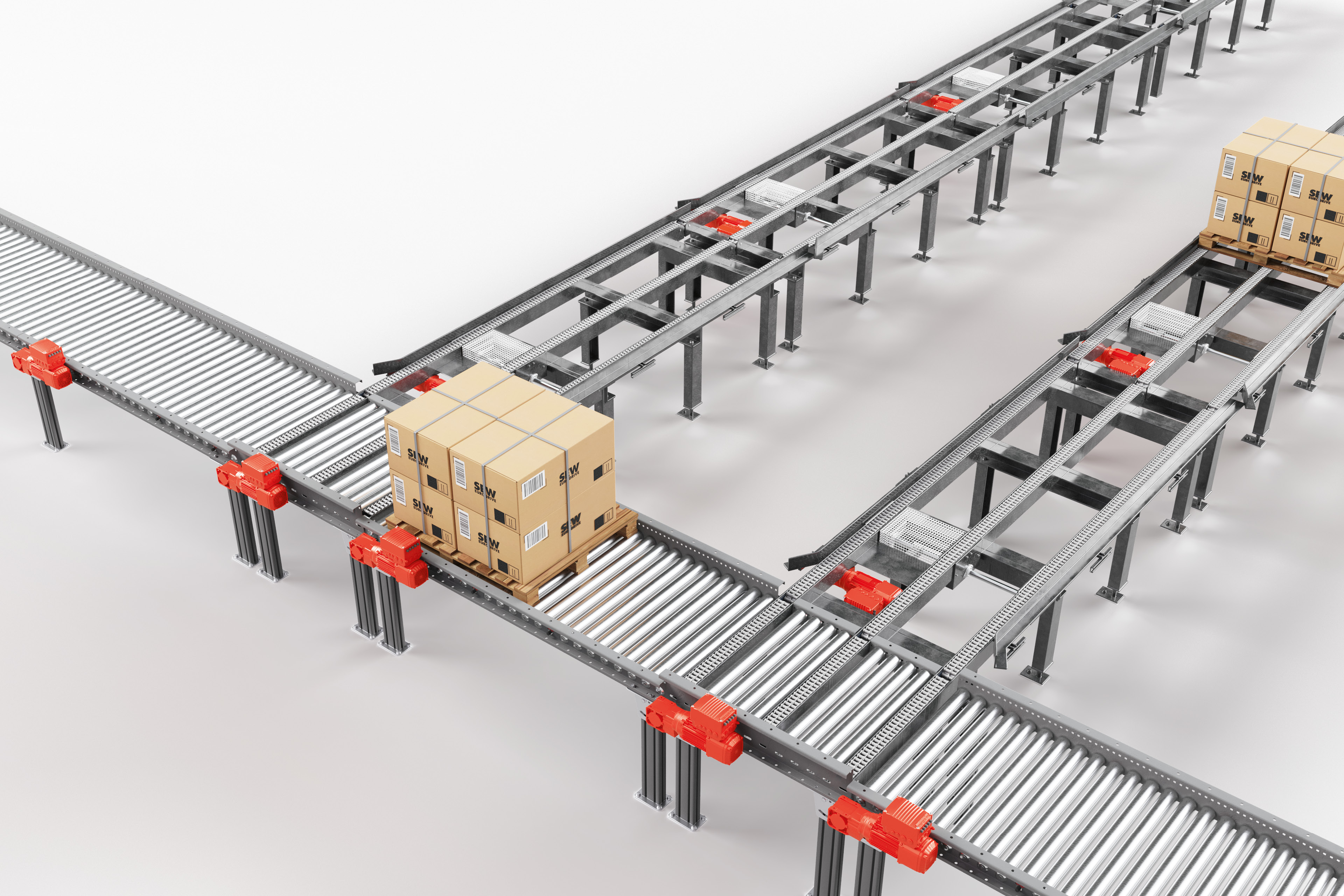 Roller, chain, belt conveyors