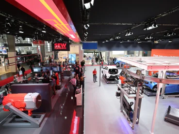 HANNOVER MESSE Messestand / Blick vom Obergeschoss