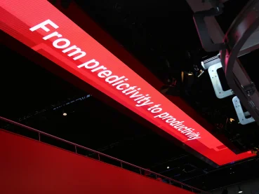 HANNOVER MESSE Messestand / LED-Laufschrift 