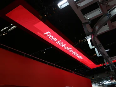 HANNOVER MESSE Messestand / LED-Laufschrift 