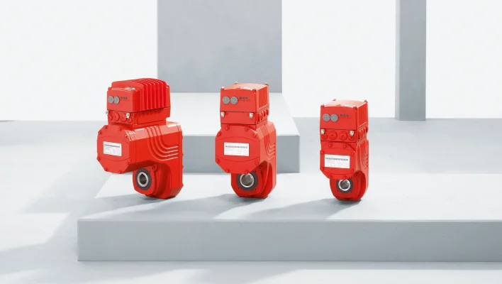 MOVIGEAR®-Antriebssysteme auf grauem Sockel