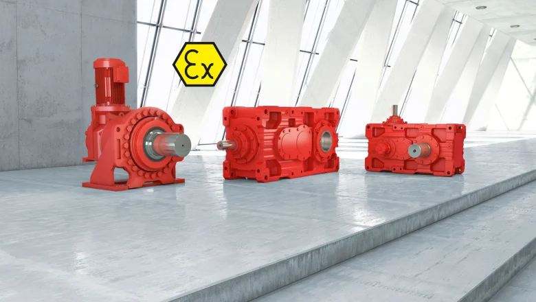 Explosion-proof industrial gear units