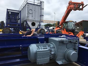 For combustion drum: Newly supplied KH167 DRN280S4/TF/V/NIB (75 kW and 20.700 Nm)